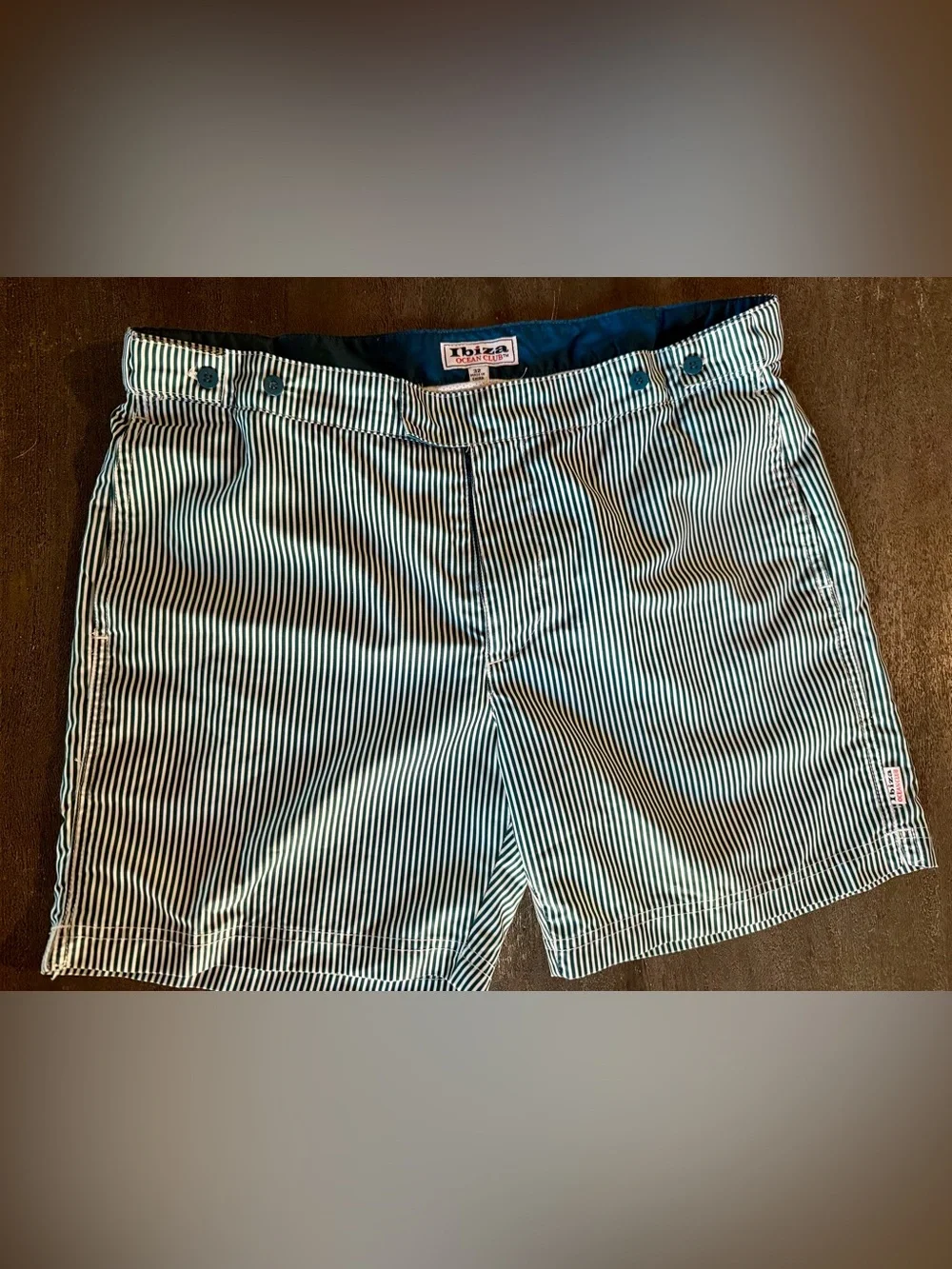 Blue Stripe Men’s Swim Trunks